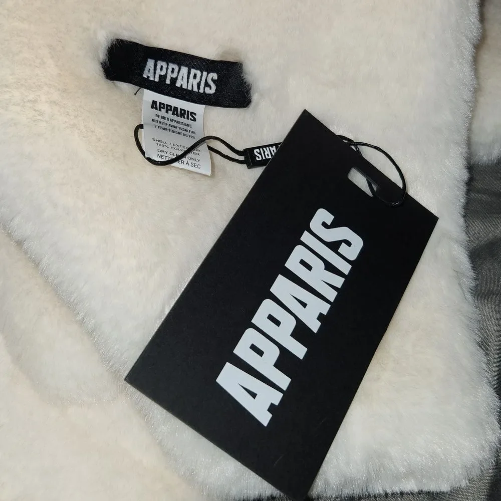 Apparis Bambi Plush Vegan Scarf • NWT • Luxe Faux Fur Accessory